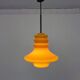 Orange glass ceiling light from Doria, Germany, 1960s.