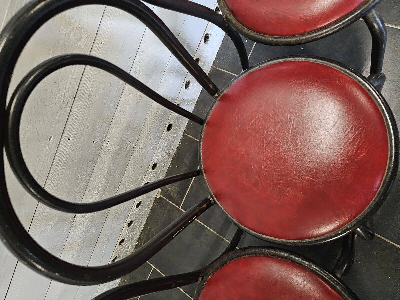 curved iron bistro chairs x 4