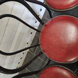 chaises de bistrot en fer courbé x 4