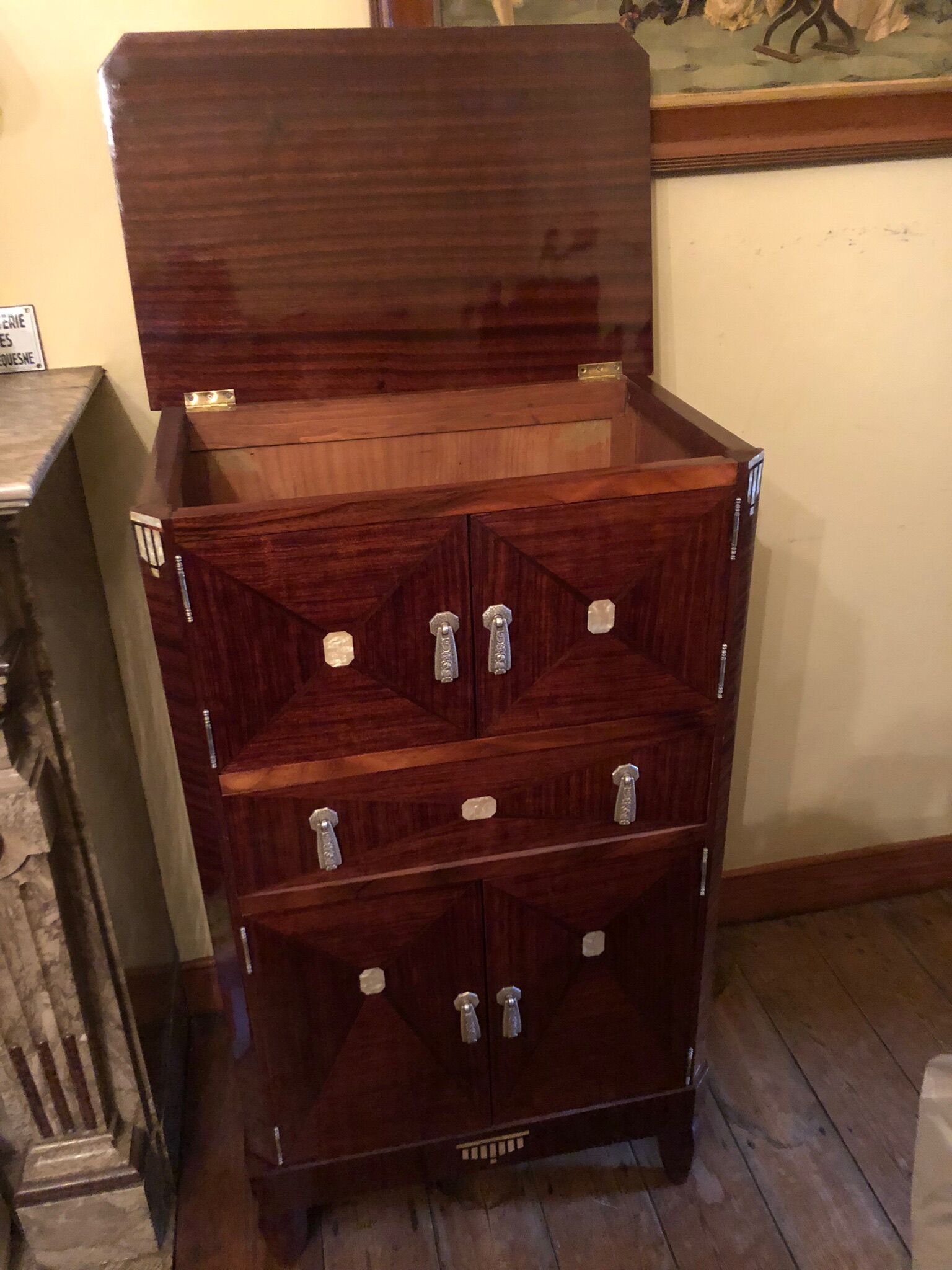 Art deco bar cabinet