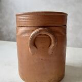 Old pot in gres, for salt