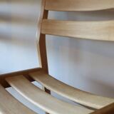 Pair of solid ash wide-seat dining chairs by Kurt Ostervig for KP Mobler, Denmark 1950s