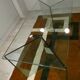 Bacco desk in transparent glass attributed to Tonelli, Italy, 1980s.