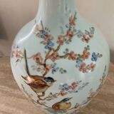 Signed lamp base in enameled porcelain