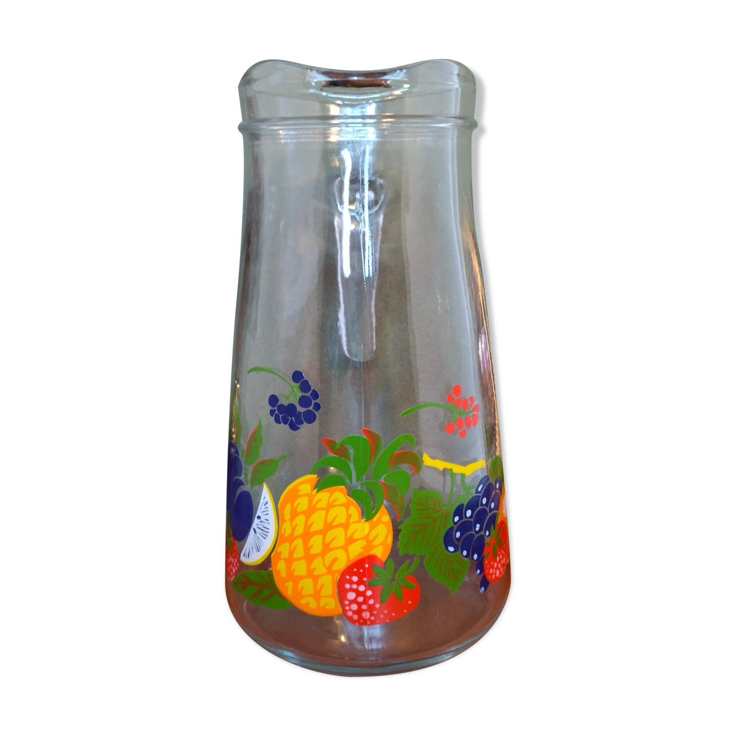 Pichet carafe à oreangeade Tutti frutti vintage