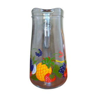 Pichet carafe à oreangeade Tutti frutti vintage