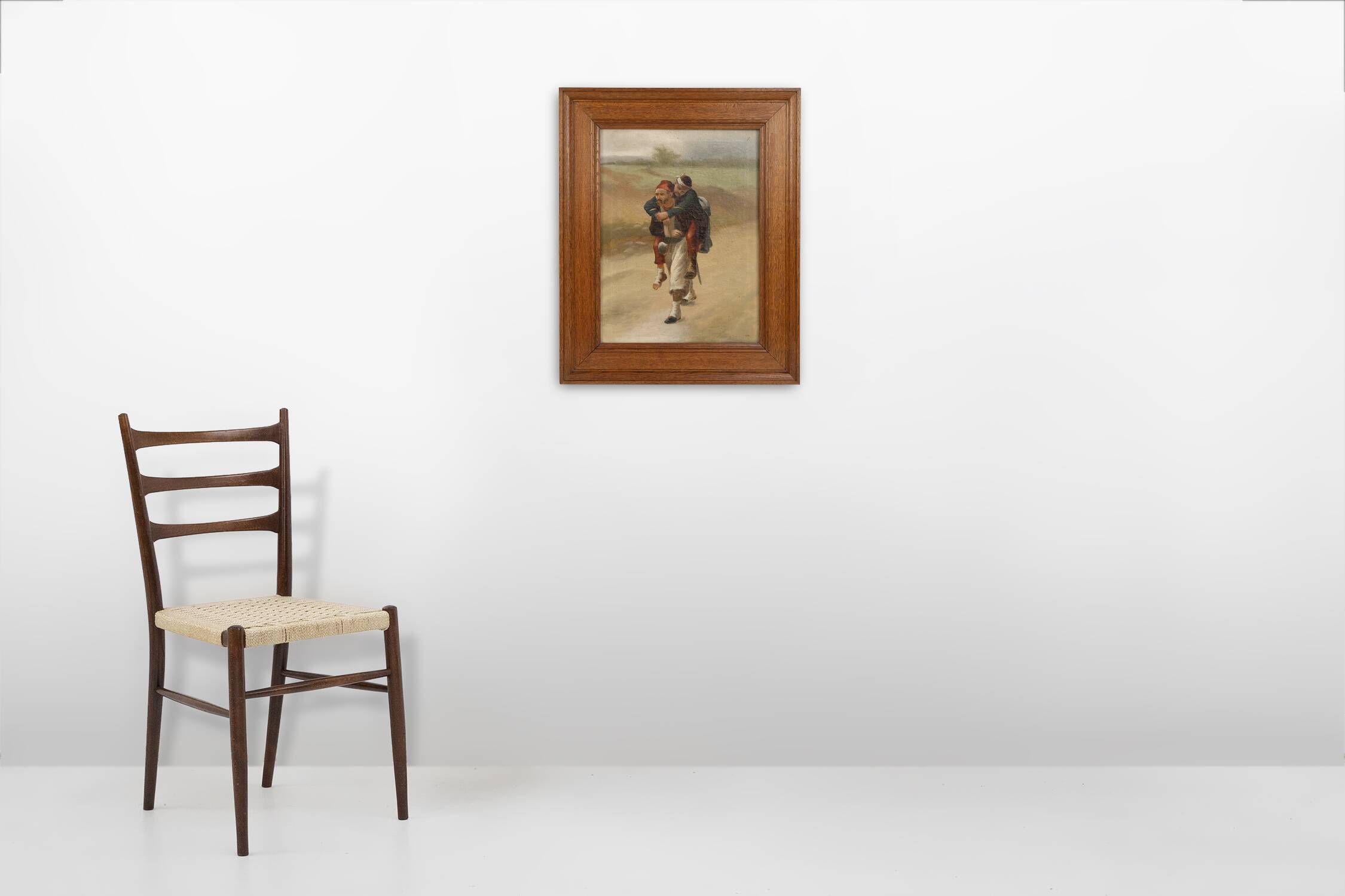 French oil painting in the style of Paul Louis Narcisse Grolleron, ca. 1900