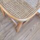 Chaise bistrot miel avec assise cannée