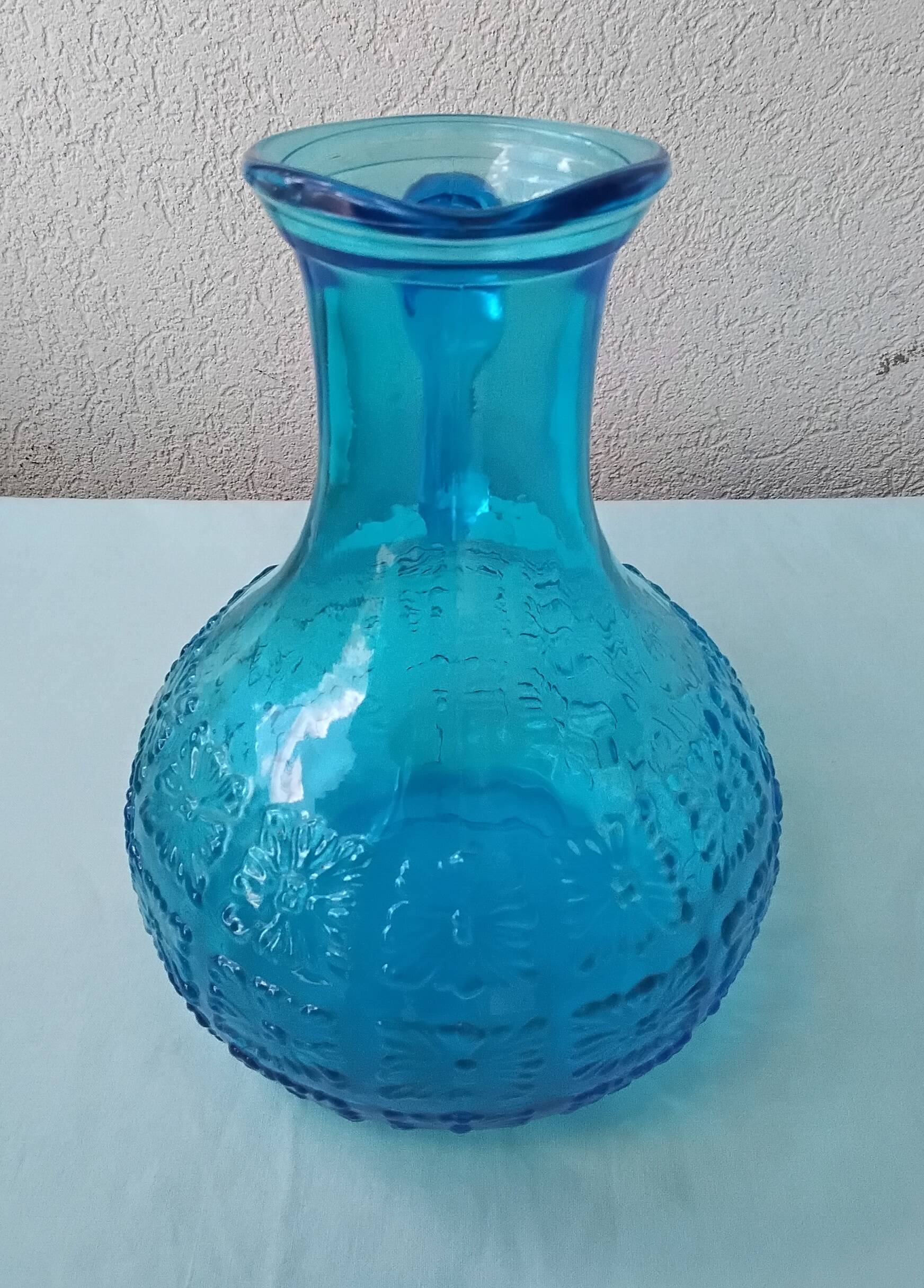 Blue glass jug