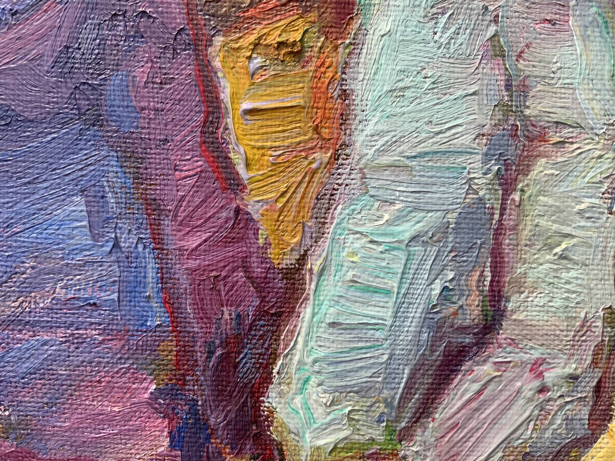 A.Eres Vintage Original Oil on canvas Painting, Expessionist, Signed 1976