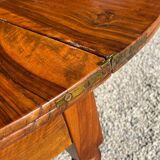 Half-moon table in solid walnut