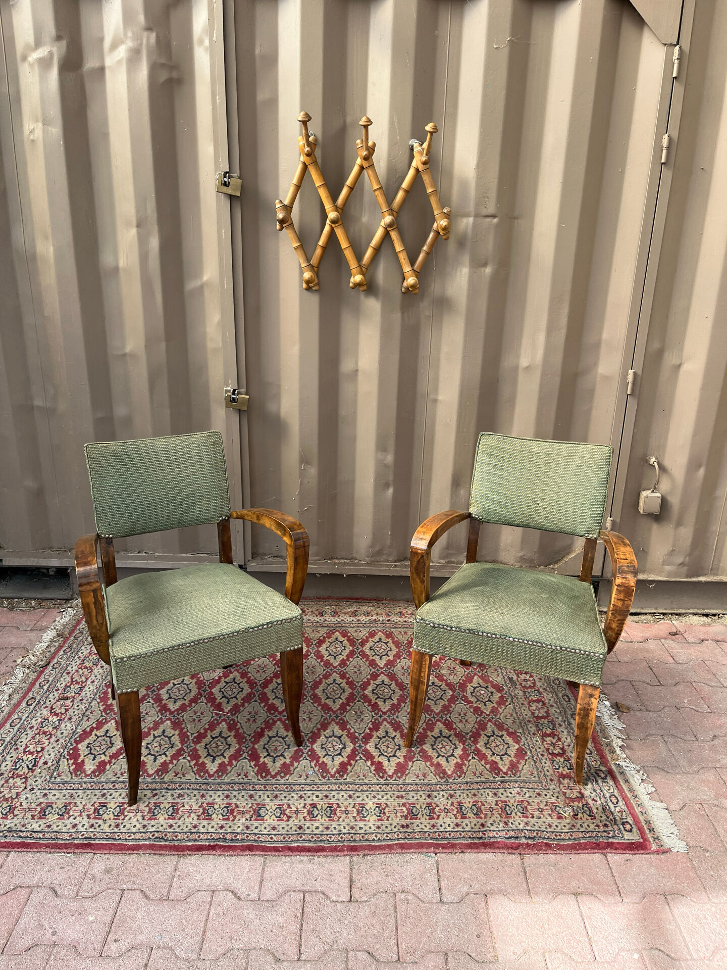 Pair of bridge armchairs