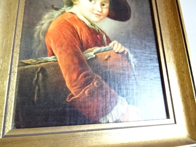 Painting the editions braun 1969 " drouais the young student 32.5 x 37 cm