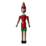 Large vintage Pinocchio wooden antique collectible toy Tonna Italian handcrafted