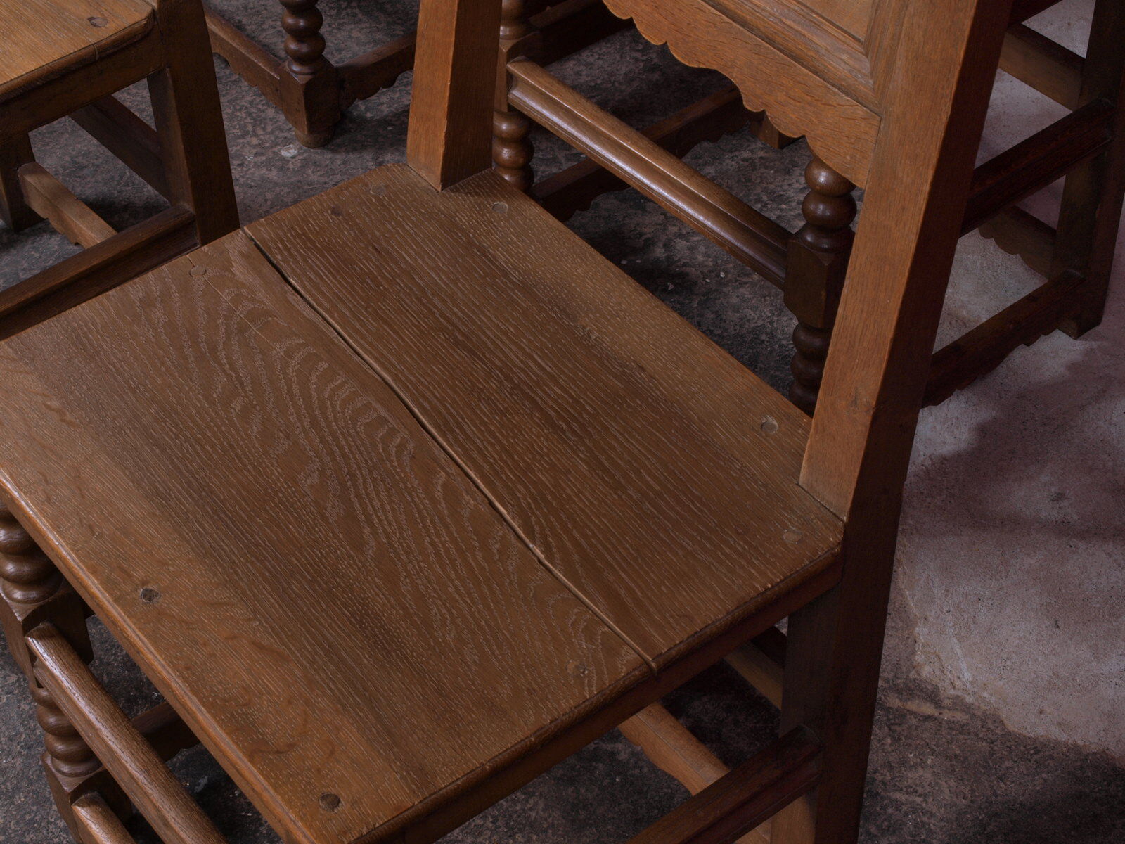 8 chairs danish dowel wood chairs, 1800s