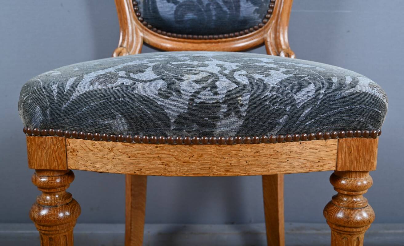 Paire de chaises en chêne, style Louis-Philippe, milieu XXème