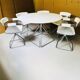 Set of Dining Table with 5 Swivel Wire Chairs by Rudi Verelst for Novalux