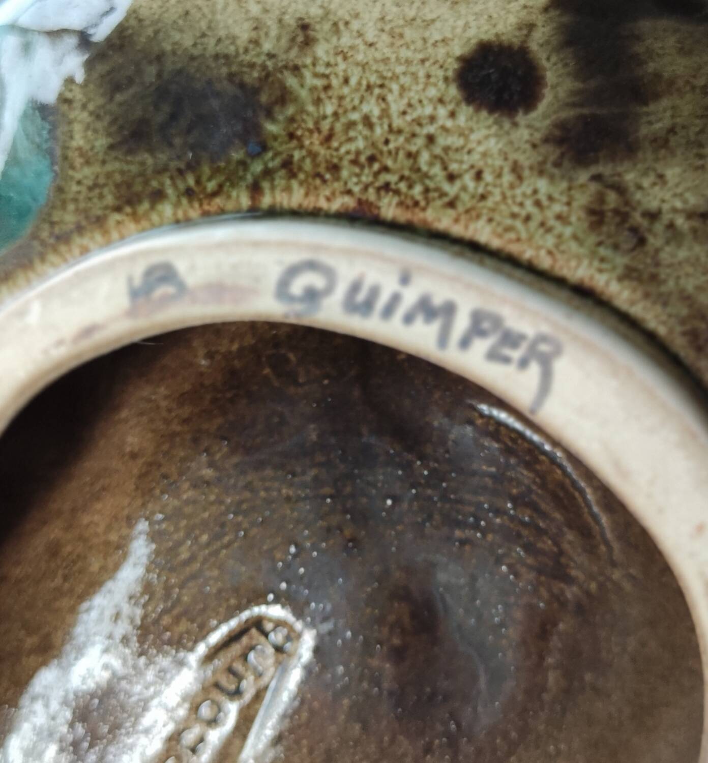 Empty Shell Pocket Ceramic Earthenware HB Quimper Bel Delecourt