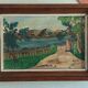 Tableau vintage peinture à l'huile original artiste vosgien