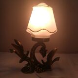 Art deco lamp with birds