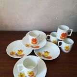 5 tasses à expresso en porcelaine