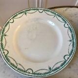 set of 4 flat plates in Terre de Fer Saint Amand model René 19th century