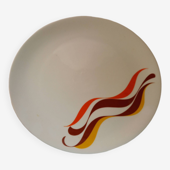 Bavaria Wunsiedel serving plate, white, with wave decoration, 1970s