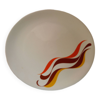 Bavaria Wunsiedel serving plate, white, with wave decoration, 1970s