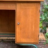 1950s schoolmaster's desk in solid oak