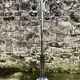 Coat rack chrome parrot with balls on marble foot 1970
