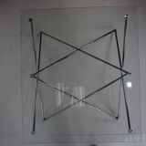 Glass and chrome coffee table