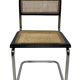 Chaise vintage Cesca style modèle B32 en chrome et noir