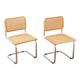 2 Cesca B32 Breuer Chairs Made in Italy - Seat caning redone