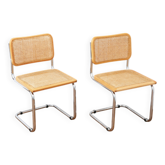 2 Cesca B32 Breuer Chairs Made in Italy - Seat caning redone