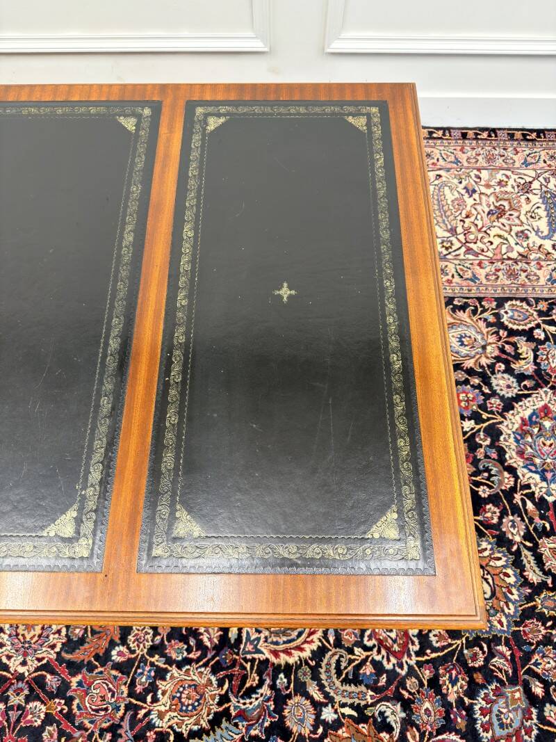 Classic English Desk with Black Inlay