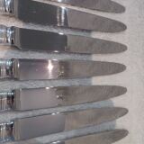 12 silver plated table knives, Christofle Atlantide model