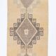 3x12 Light Yellow & Brown Turkish Vintage Runner Rug, 80x373Cm