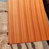 Pair of cherry wood marquetry bedside tables