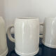 Set of 4 off-white ceramic mugs or pints