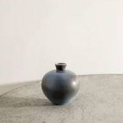 Vintage Swedish Mid Century Blue Vase by Berndt Friberg, 1970s