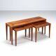 Severin Hansen large set of 3 nesting tables in rosewood Haslev Denmark 1960