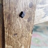 Solid oak farmhouse table with two-plank top