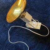 Lampe à pince Lita en métal doré et blanc