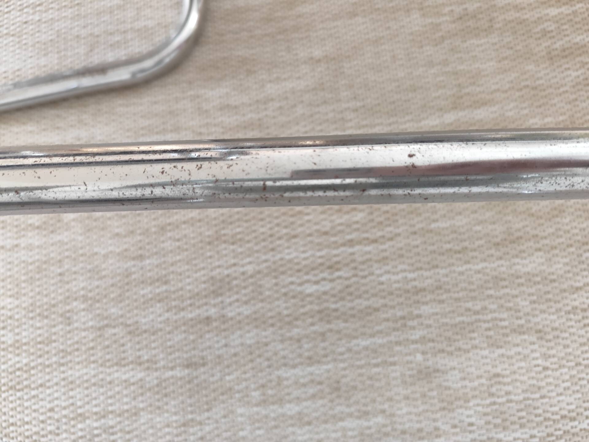 Set of 4 chrome tubular chairs