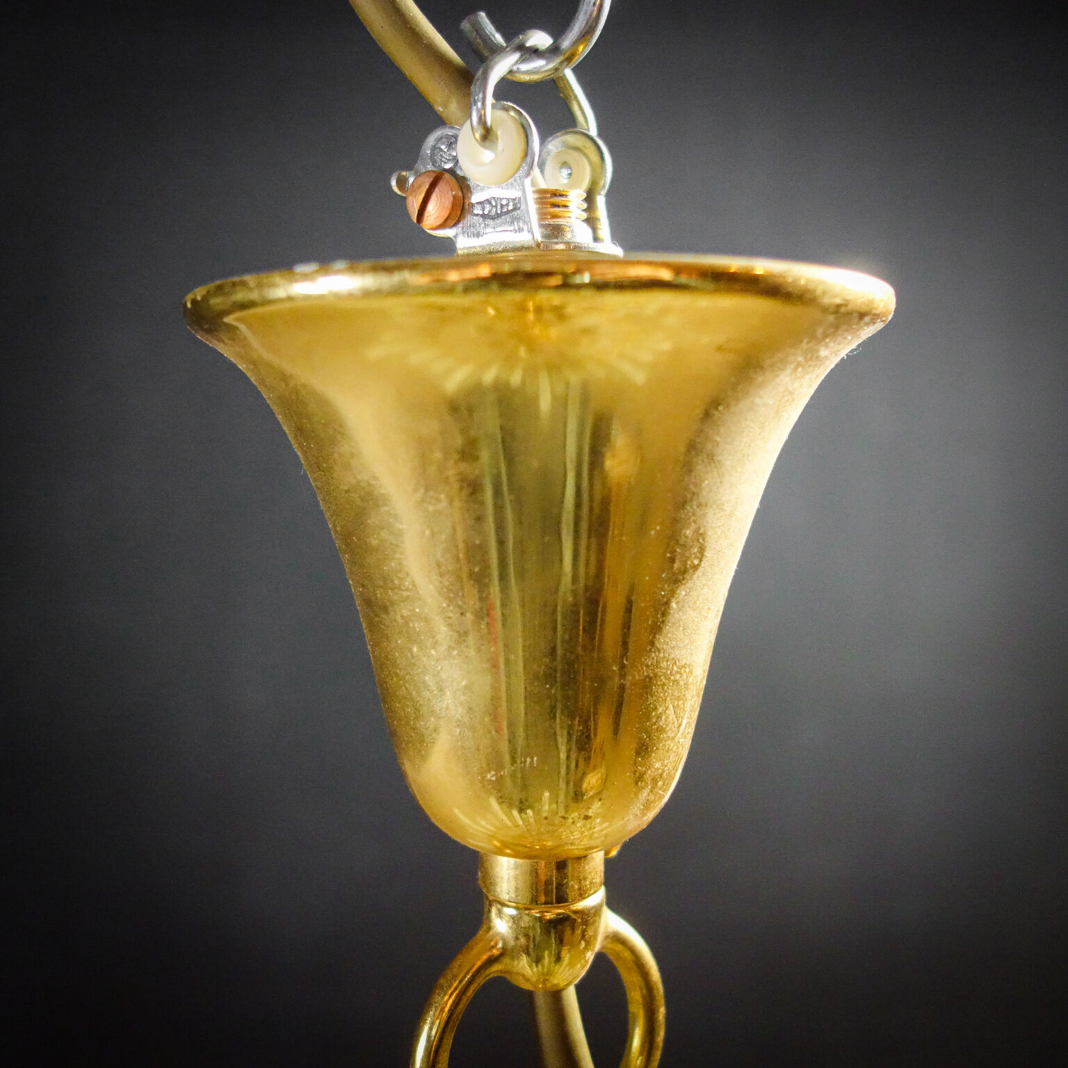 Vintage christoph palme design chandelier - glass pegs - 1960s