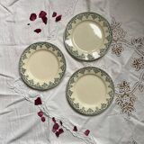 3 flat ironstone plates Choisy le Roi Boulanger / Bordeaux ACC-7337