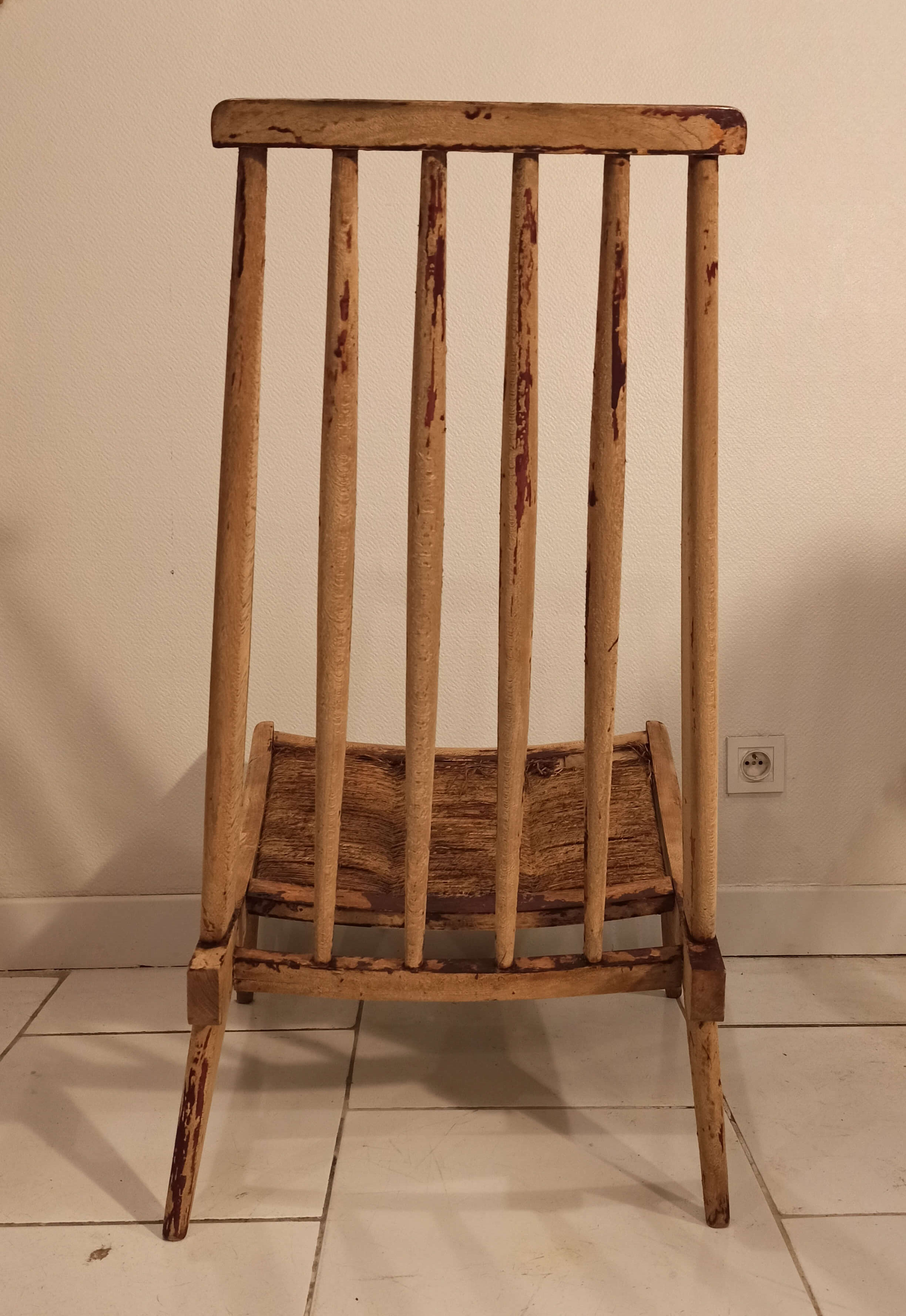 Vintage wooden chair armchair
