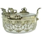 Bonbonniere, Art Nouveau, silver-plated brass, Germany, early 20th century