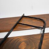 Wall shelf string 1960 3 solid wood tops black and brown