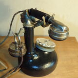 Old Bakelite column and metal phone